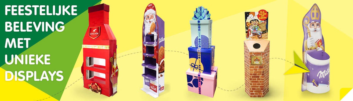 Feestelijke beleving met unieke kartonnen displays