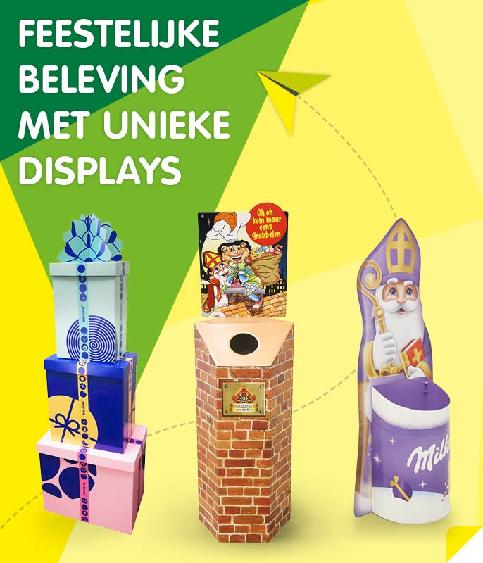Feestelijke beleving met unieke kartonnen displays - mob