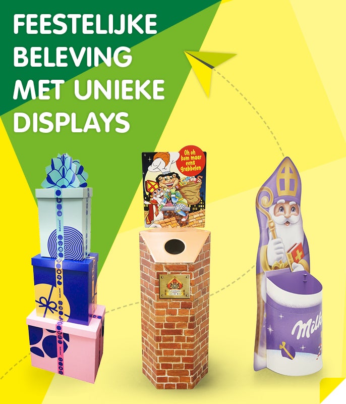 Feestelijke beleving met unieke kartonnen displays - mob