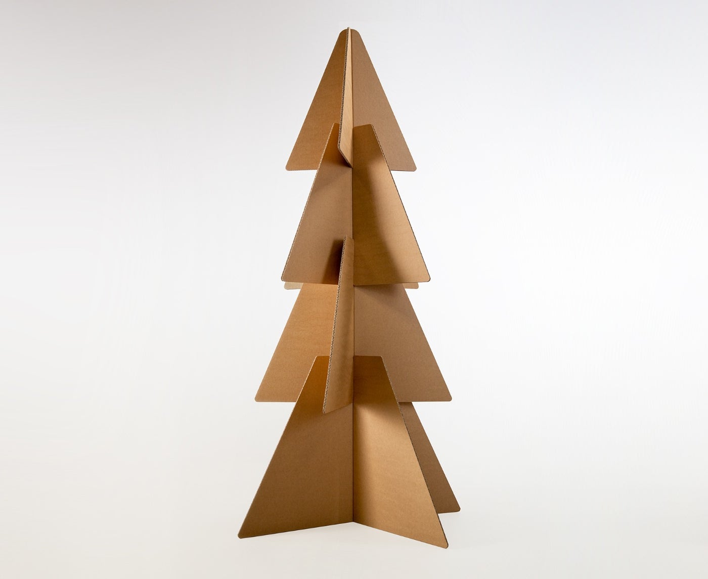 Kartonnen stapelkerstboom | 160 cm hoog
