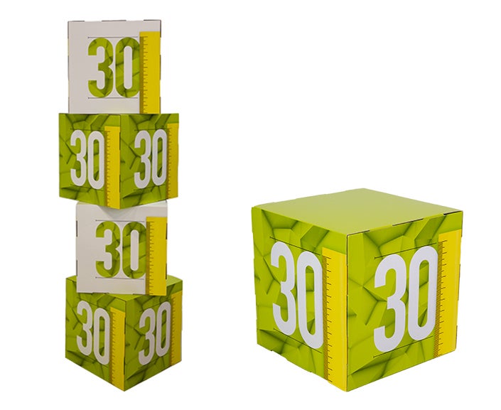 Dichte stapelkubus | diverse formaten | set van 4 kubussen