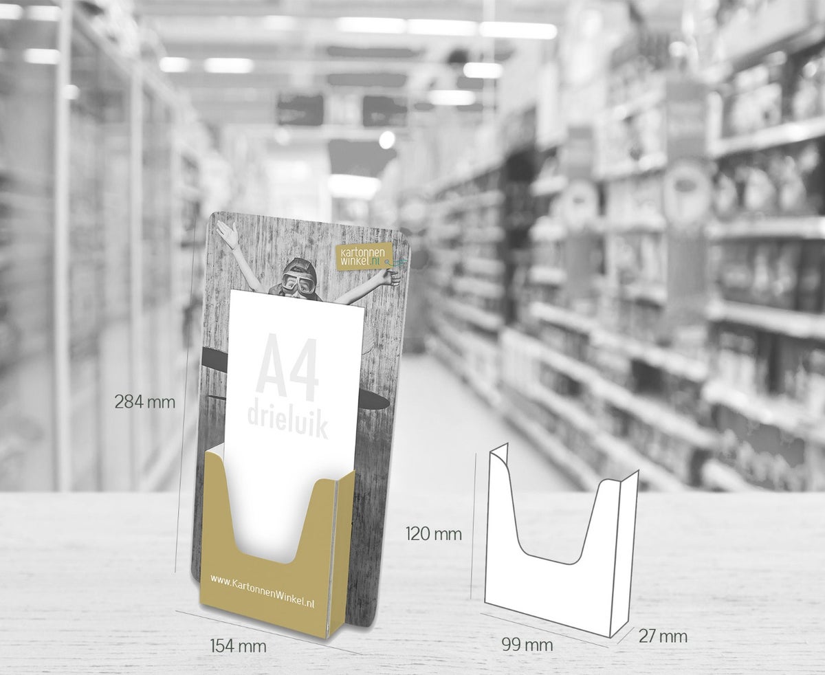 Folderbakje a4 drieluik Karton gepersonaliseerd Holbox Shopdirect 