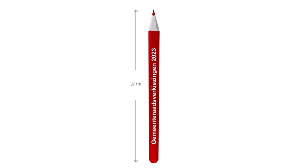 Potlood verkiezingen | 157 cm hoog