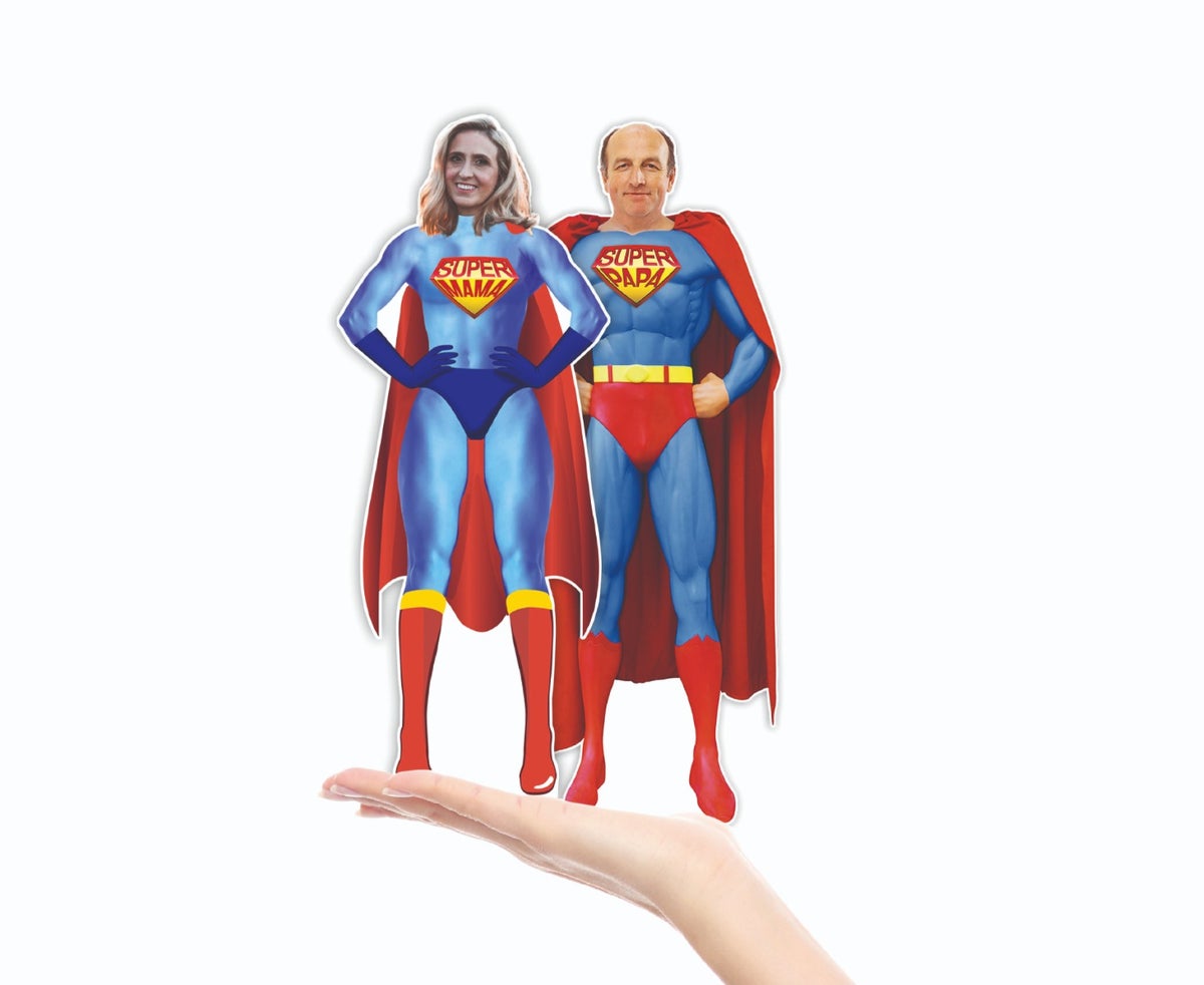 Superheld minifiguur - met eigen foto