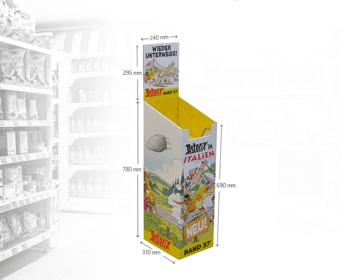 Vloerdisplay voor magazines en folders