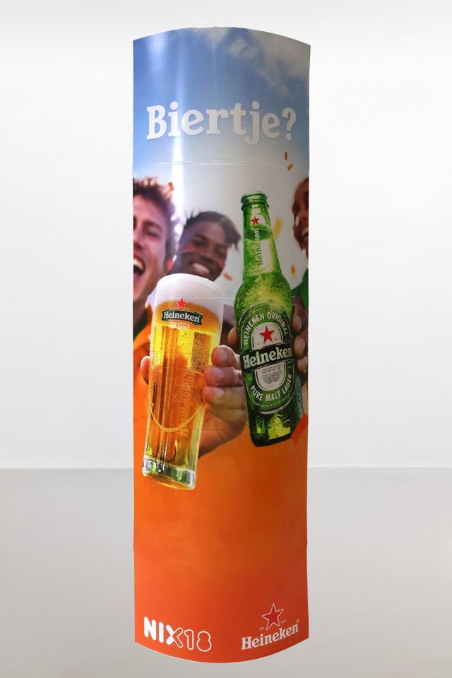 Kartonnen Ellipse zuil Heineken Kartonnen Ellipse zuil Heineken