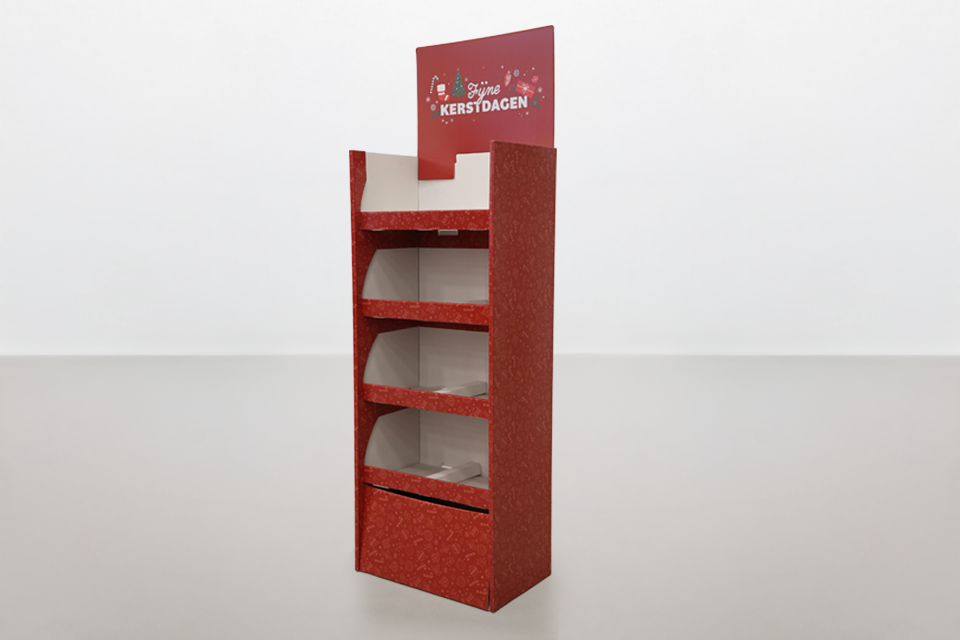 Standaard kartonnen palletdisplay voor de feestdagen Standaard kartonnen palletdisplay voor de feestdagen