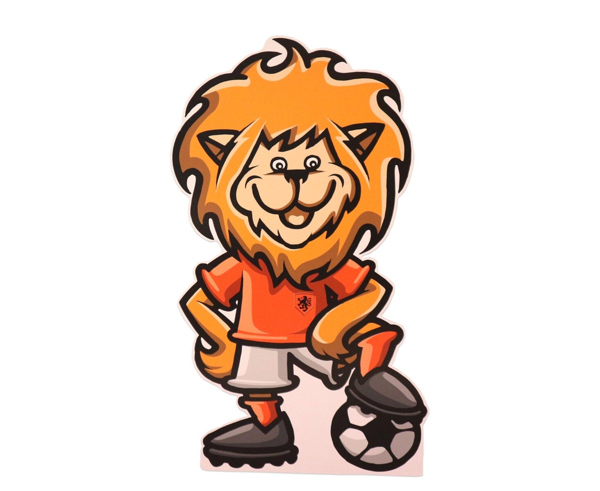 Kartonnen Hollandse leeuw mascotte gemaakt door Holbox Shopdirect