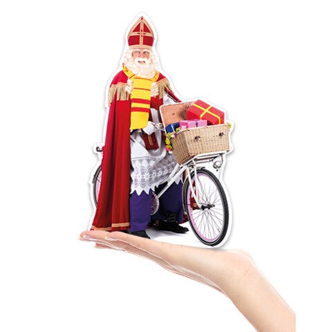 Minifiguur fietsende Sinterklaas