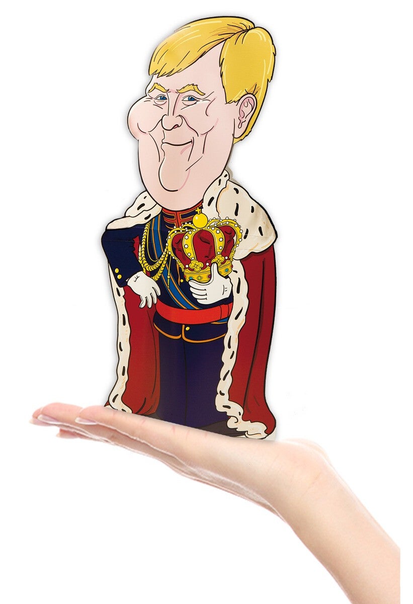 Minifiguur Willem-Alexander gemaakt van karton door Holbox Shopdirect