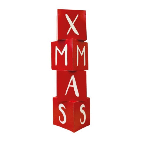 Stapelkubussen XMAS | Set van 4 kubussen