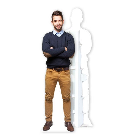 Levensgroot figuur zonder witrand