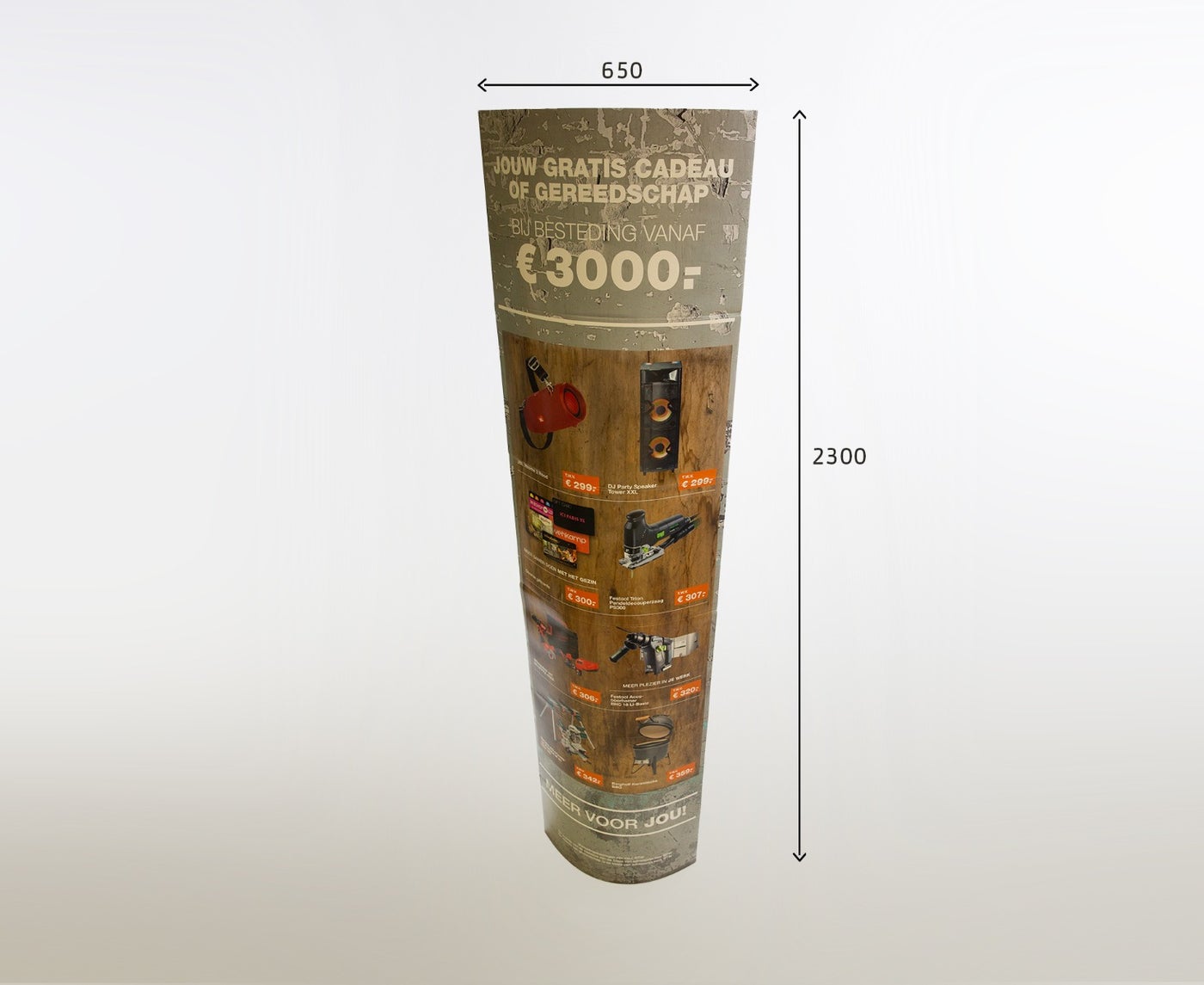 Ellipse Zuil 650 x 2300 | Diverse varianten Ellipse Zuil 650 x 2300 | Diverse varianten
