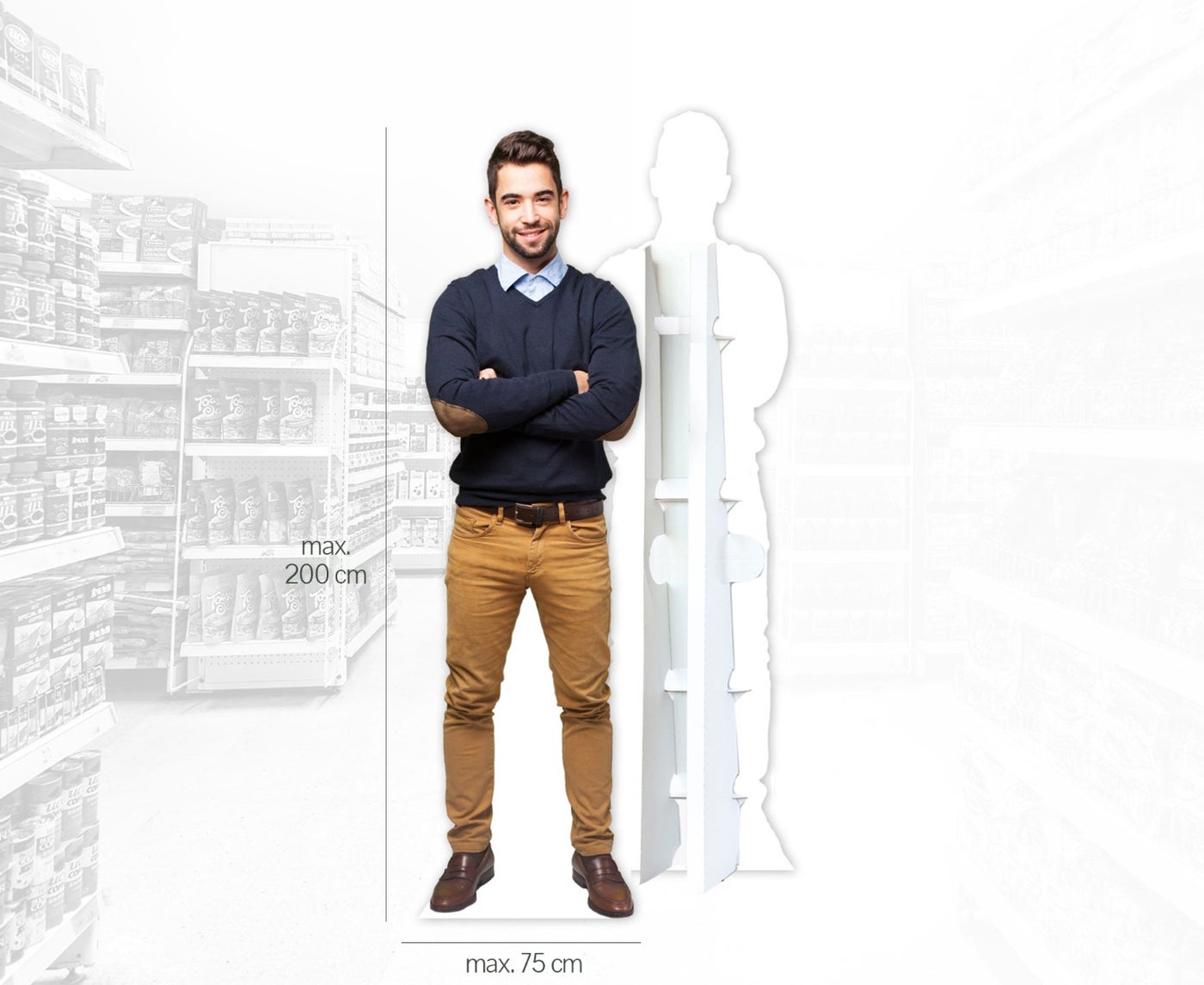 Levensgroot figuur zonder witrand Levensgroot figuur zonder witrand