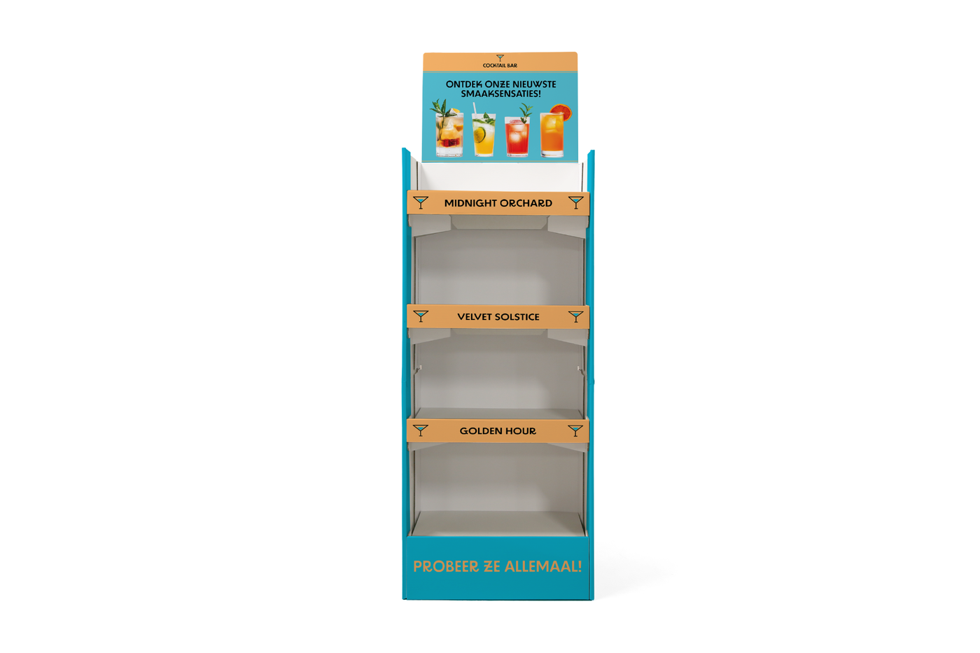 Foldable Shop Display - voorzijde Foldable Shop Display - voorzijde