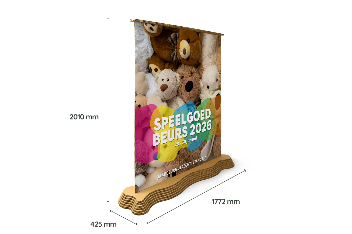 Organic Re-board Wand - 45 graden links voor incl maatvoering Organic Re-board Wand - 45 graden links voor incl maatvoering