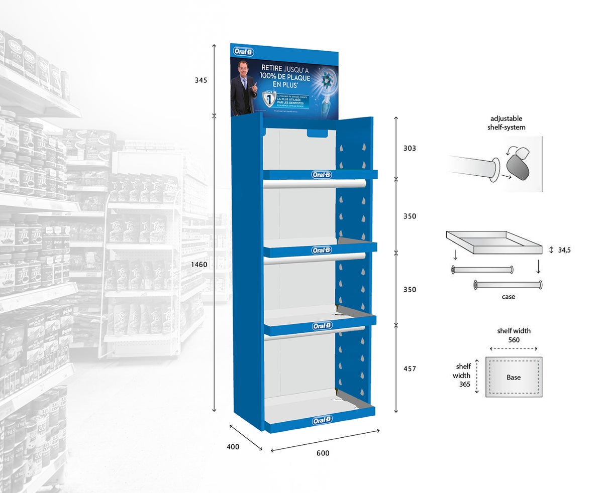 Palletdisplay met kokers | Diverse kleuren en varianten Palletdisplay met kokers | Diverse kleuren en varianten